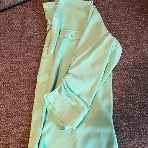 XL mint green blouse
